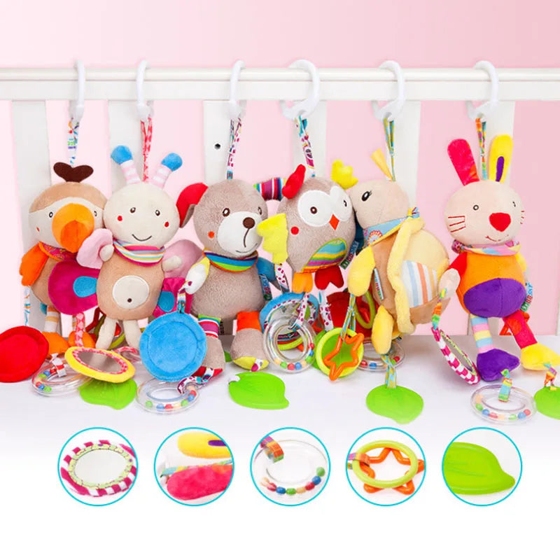 Plush Cartoon Animal Rattles